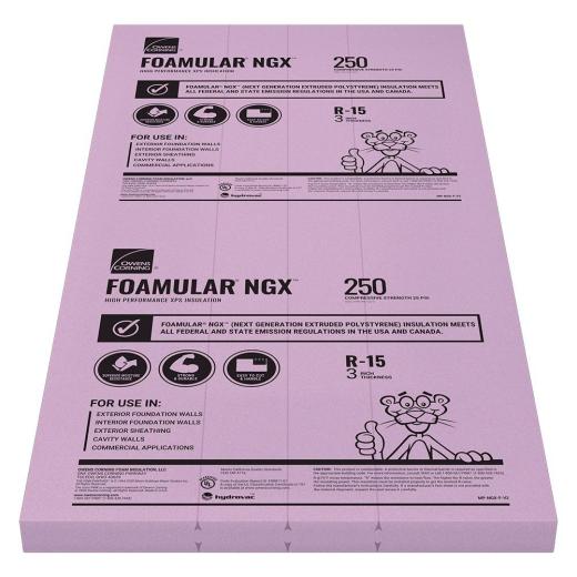 Foamular 250 3" x 48" x 96" SSE Scored Rigid Insulation