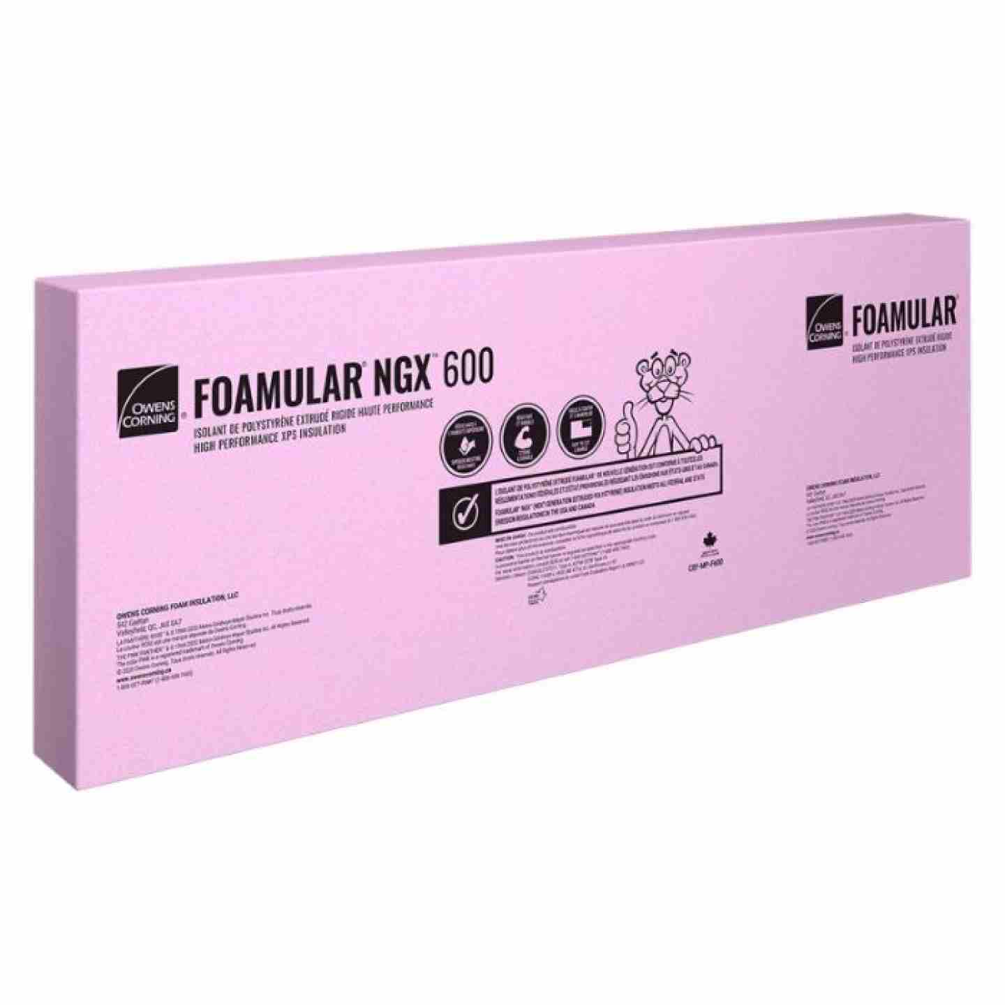 Foamular 600 3" x 48" x 96" SE Rigid Insulation Image 1