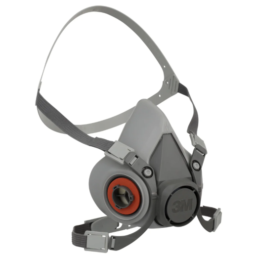 3M 6300 Half Face Reusable Respirator, Gray, Large
