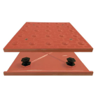 Access Tile Colonial Red Replaceable ADA Detectable Warning Mat - 2' x 5' Image 1