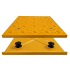 Access Tile Federal Yellow Replaceable ADA Detectable Warning Mat - 2' x 4' Image 1