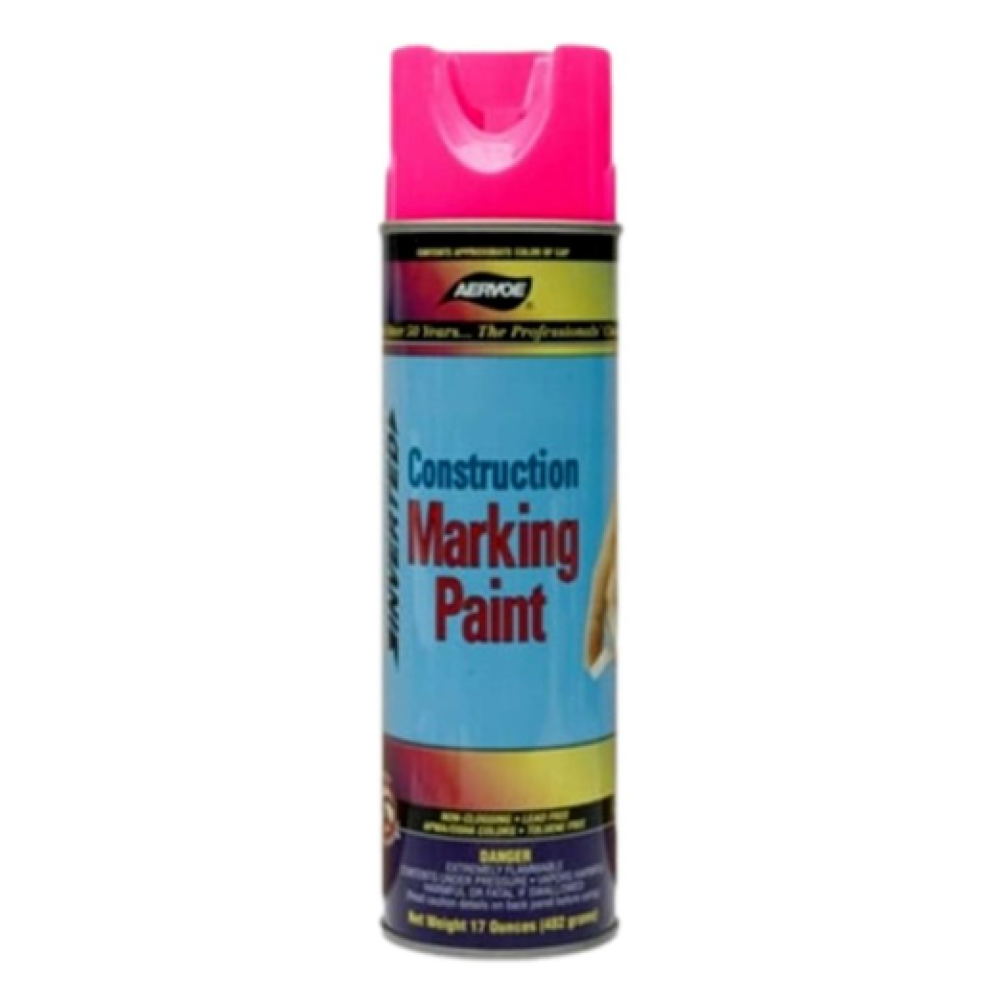 Aervoe Fluorescent Pink Construction Inverted Marking Paint Image 1