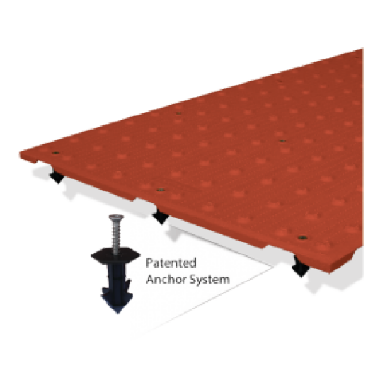 DWS AlertCast 2'x4' Replaceable ADA Tile - Brick Red 
