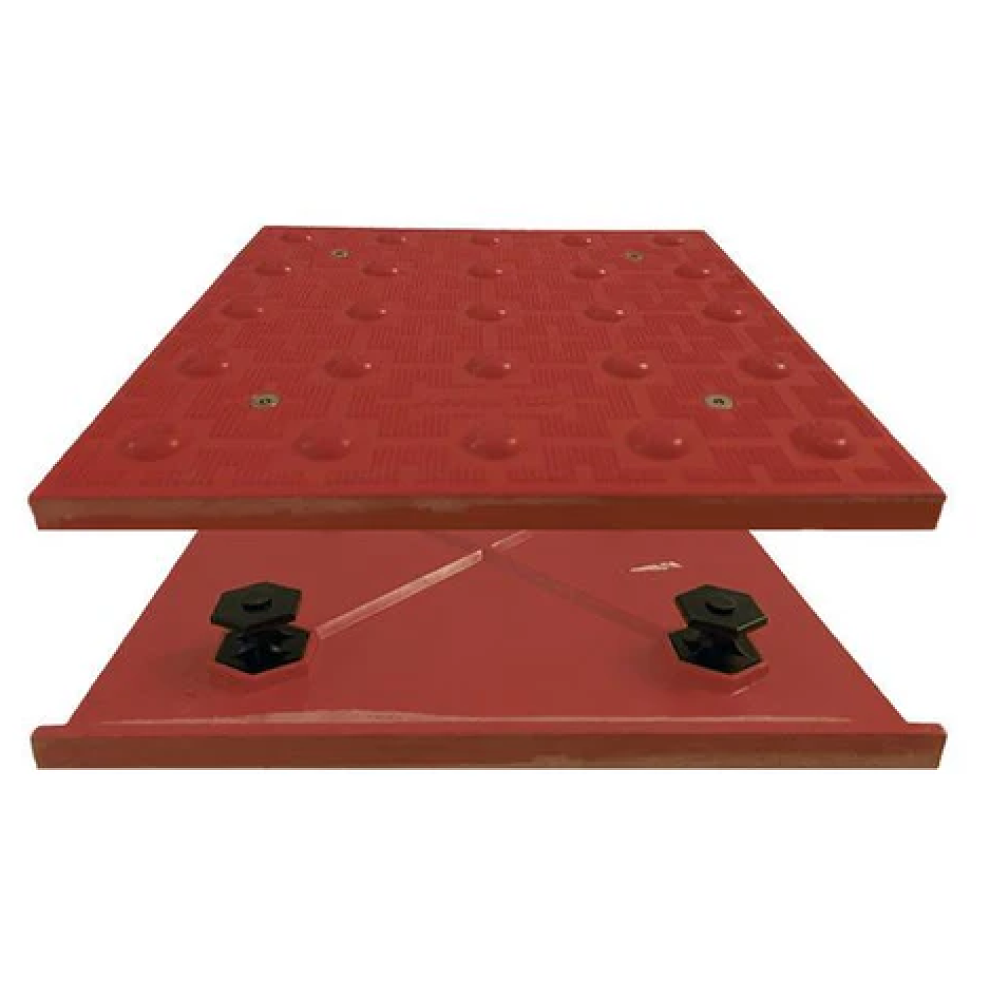 Access Tile Brick Red Replaceable ADA Detectable Warning Mat - 2' x 5' Image 1