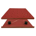Access Tile Brick Red Replaceable ADA Detectable Warning Mat - 2' x 5' Image 1