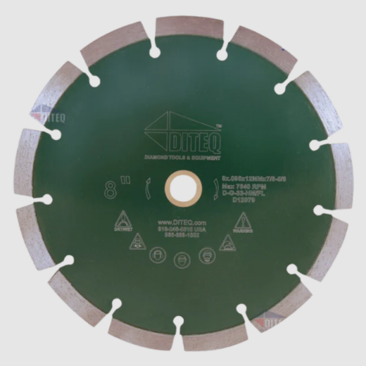 Diteq G-33 8" x .095" x 12MM x 5/8-7/8" Arbor