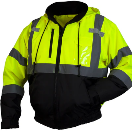 Pyramex Hi-Vis Lime BomberJacket, XX-Large 