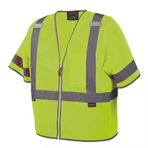 Pioneer Mesh Short Sleeve Safety Vest Class 3, XXXX-Large