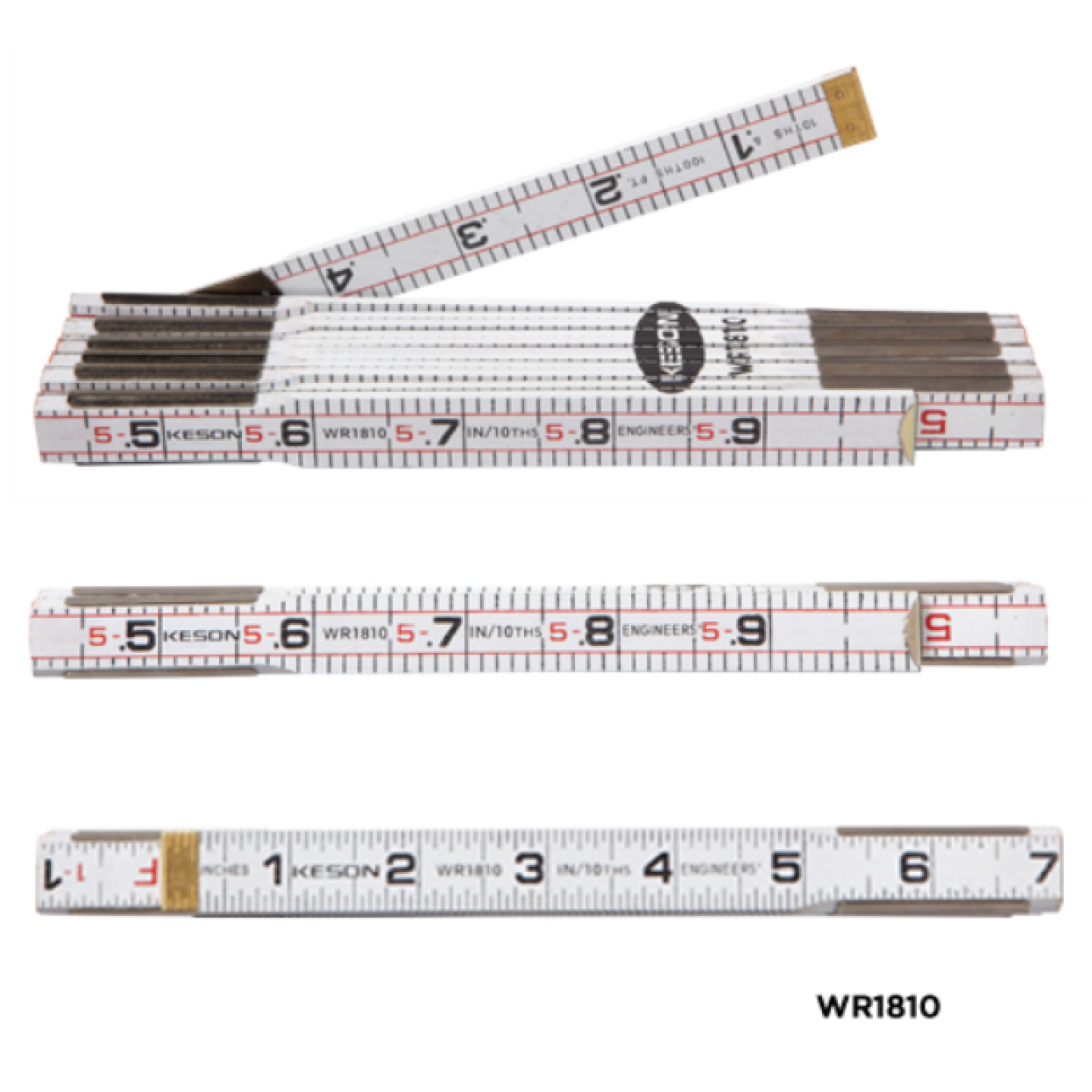 Keson WR1810 Engineers Folding Rule 6'  Image 1